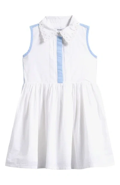 Reiss Kids' Odella Sleeveless Cotton Dress In White