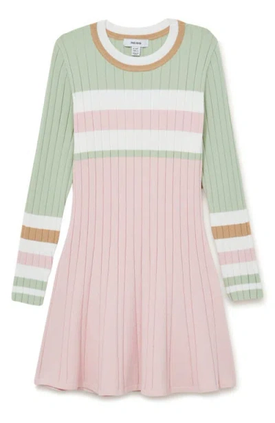 Reiss Kids' Polly Long Sleeve Sweater Dress In Pink