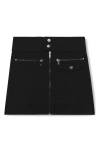 Reiss Kids' Poppie Sr. Moto Miniskirt In Black