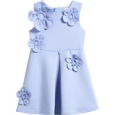 Reiss Kids' Posy Appliqué Dress In Blue