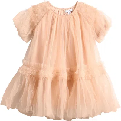 Reiss Kids' Tallulah Ruffle Tulle Party Dress In Neutral