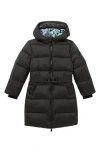 Reiss Kids' Tia Jr. Quilted Hooded Coat In Black