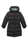 Reiss Kids' Tia Jr. Quilted Hooded Coat In Black