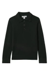 REISS KIDS' TRAFFORD LONG SLEEVE WOOL POLO