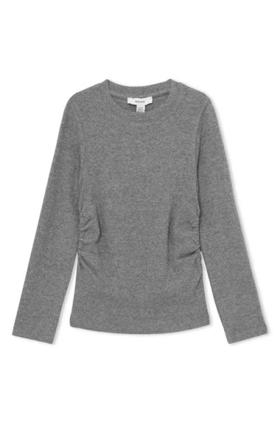 Reiss Kids' Trina Sr. Ruched Rib Sweater In Gray