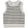 Reiss Grey Venus 13-14 Yrs Wool Blend Striped Vest In Grey