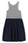Reiss Kids' Wren Mixed Media Dress In Multi