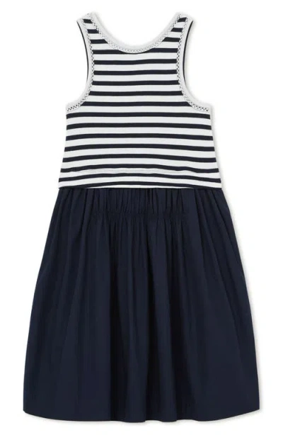 Reiss Kids' Wren Mixed Media Dress In Multi