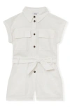 Reiss Kids' Zoe Cotton & Linen Romper In White