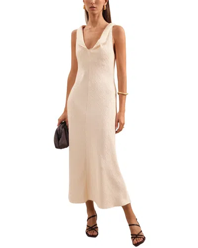 Reiss Kiera Textured Drape Neck Dress In Multi
