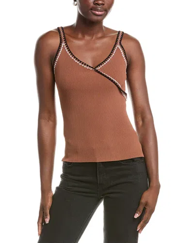 Reiss Kiki Crochet Tank Top In Neutral