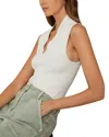 Reiss Ivory Kimmy Knitted Sleeveless V-neck Vest In Ivory