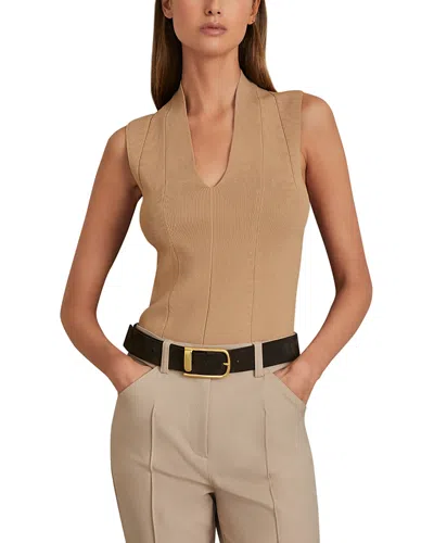 Reiss Kimmy Sleeveless Knit Top In Nude