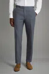 Reiss Airforce Blue Slim Fit Linen Adjuster Trousers