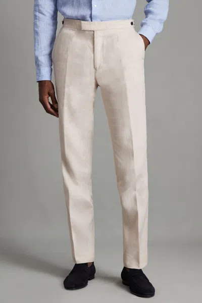 Reiss Stone Slim Fit Linen Trousers
