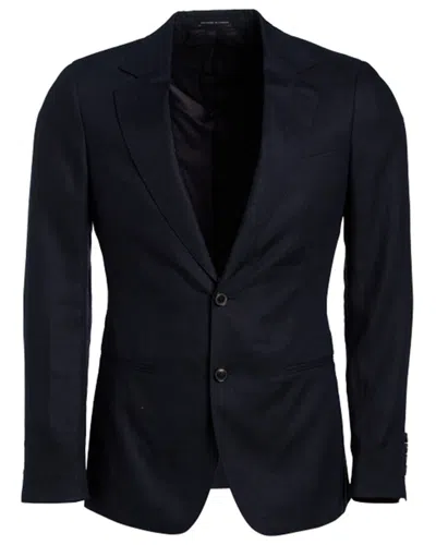 Reiss Kin Slim Fit Linen Blazer In Navy