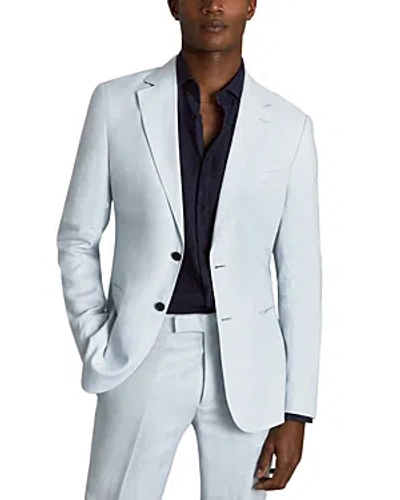 Reiss Kin-linen Slim Fit Blazer In Soft Blue