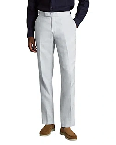 Reiss Kin Linen Slim Fit Mixer Pants In Soft Blue