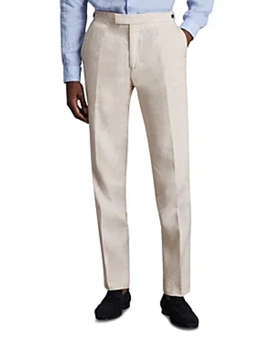 Reiss Kin Linen Slim Fit Suit Pants In Stone