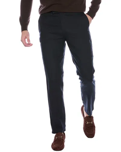 Reiss Kin Slim Mixer Linen Trouser In Blue