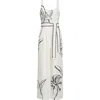 Reiss Kinsley Floral Jumpsuit In Ivory/black