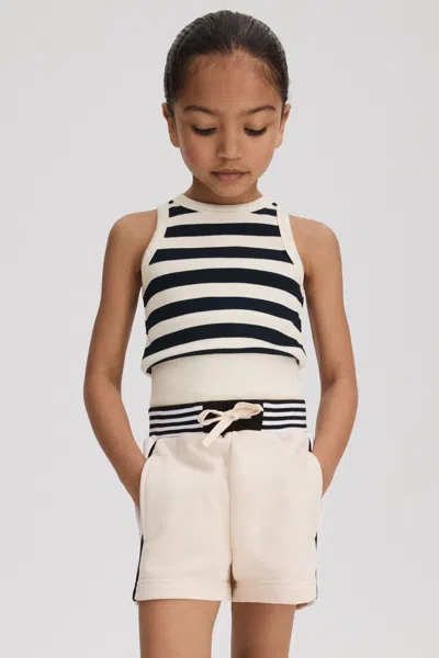 Reiss Kids' Kioni - Navy Junior Striped Crew Neck Vest, Age 4-5 Years