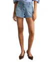 Reiss Kira Denim Shorts In Mid Blue