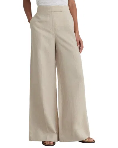 Reiss Kit Linen Wide Leg Suit Trouser In Neutral