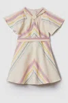 Reiss Kitty - Ivory Kitty Teen Linen Cotton Knot Detail Dress