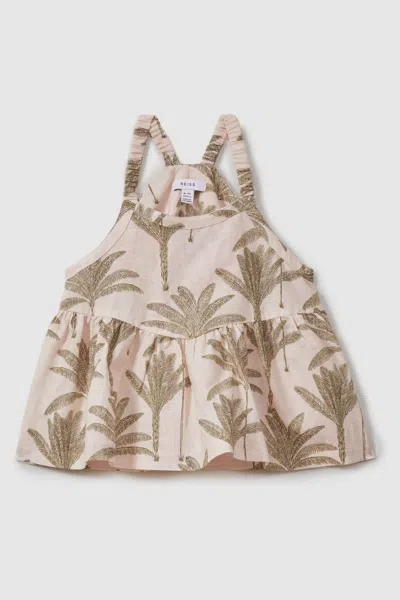Reiss Klemee - Neutral Klemee Teen Linen-cotton Peplum Top