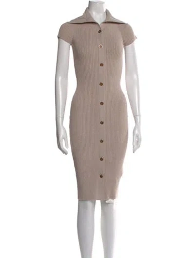 Pre-owned Reiss Knee-length Dress In Neutral