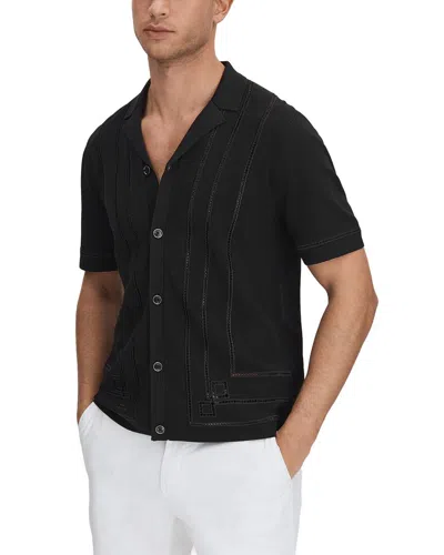 Reiss Knit Shirt In Black