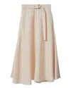 Reiss Kori Ruched Waist Midi Skirt In Neutral