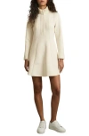 Reiss Krysta Long Sleeve Turtleneck Dress In White