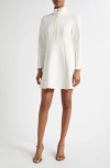 Reiss Krysta Long Sleeve Turtleneck Dress In White