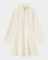Reiss Krysta Long Sleeve Turtleneck Dress In White