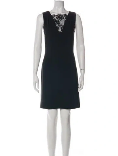 Pre-owned Reiss Lace Pattern Knee-length Dress In Green