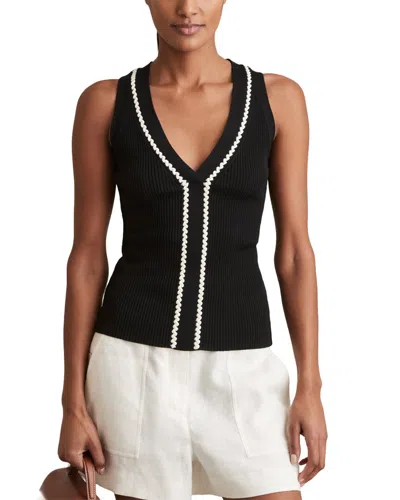 Reiss Lanette Colourblock Top In Black