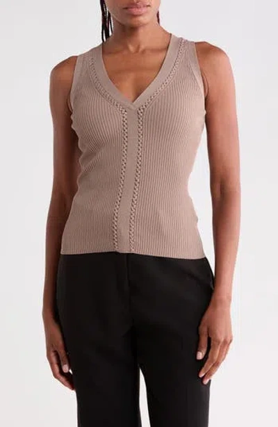 Reiss Lanette Craft Stitch Tank In Mink