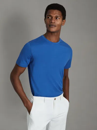 Reiss Lapis Blue Cotton Crew Neck T-shirt