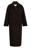 Reiss Lara Double Breasted Coat In Brown