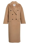 Reiss Lara Double Breasted Coat In Brown