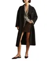 Reiss Chocolate Wool Blend Herringbone-twill Coat In Chocolate