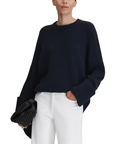Reiss Laura Wool And Cashmere Sweater In Navy
