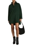 Reiss Womens Green Lauren Long-sleeved Woven Mini Dress In Green