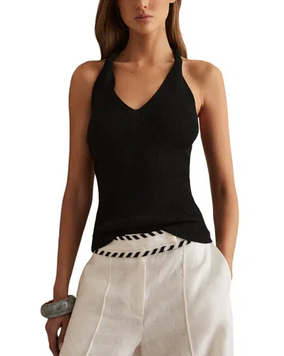 Reiss Lauren-twist Back Vest In Black