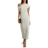 Reiss Laurey Drape Body-con Dress In Ivory
