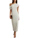 Reiss Laurey Drape Body-con Dress In White