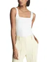 Reiss Grey Knitted Square Neck Vest In White
