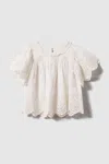 Reiss Laverne - Ivory Laverne Teen Cotton Broderie Blouse
